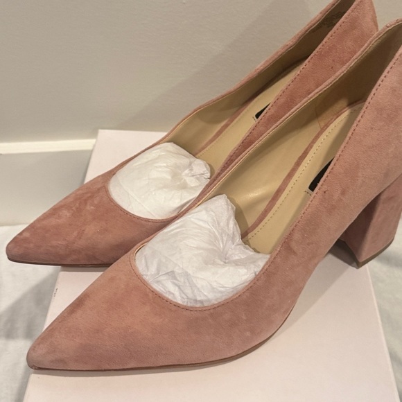 Nine West Women’s Pink Suede Udele Dress Pumps, women’s shoes pump, Heel size 9 - Picture 12 of 14